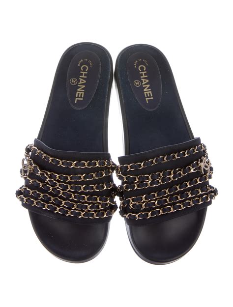 chanel slides women|flat chanel sandals women.